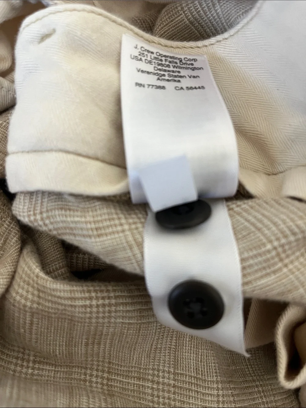 J. Crew Men's Tan 100% LinenChinos Oarsman